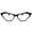 Black, variant on 2SeeLife Small Cat Eye Reading Glasses for Women – Narrow-Medium Fit, Sturdy Frame, Spring Hinges, Premium Funky Readers, Red, +1.00