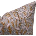 thumbnail image 3 of Fabdivine Colorful Hand Block Print Pure Linen Pillow Cover, 16X16, Throw Pillowcase Cushion Cover with Zipper for Sofa, Couch, Home Décor, Outdoor, Farmhouse, Living Room, Pishta, 3 of 5