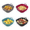 thumbnail image 2 of Air Fryer Silicone Plate Square Reusable Air Fryer Cooking Accessories Foldable 8.5in Airfryer Tool Bakin, 2 of 7