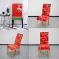 thumbnail image 3 of Christmas chair cover seat cover dining table holiday decoration elastic dining stool cover Santa Claus snowman desk (8,Normal size), 3 of 7