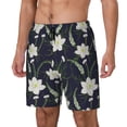 thumbnail image 1 of Balery Lilies Flowers Bañador para hombre, shorts de playa de secado rápido con entrepierna y forro de compresión-XX-Large, 1 of 6