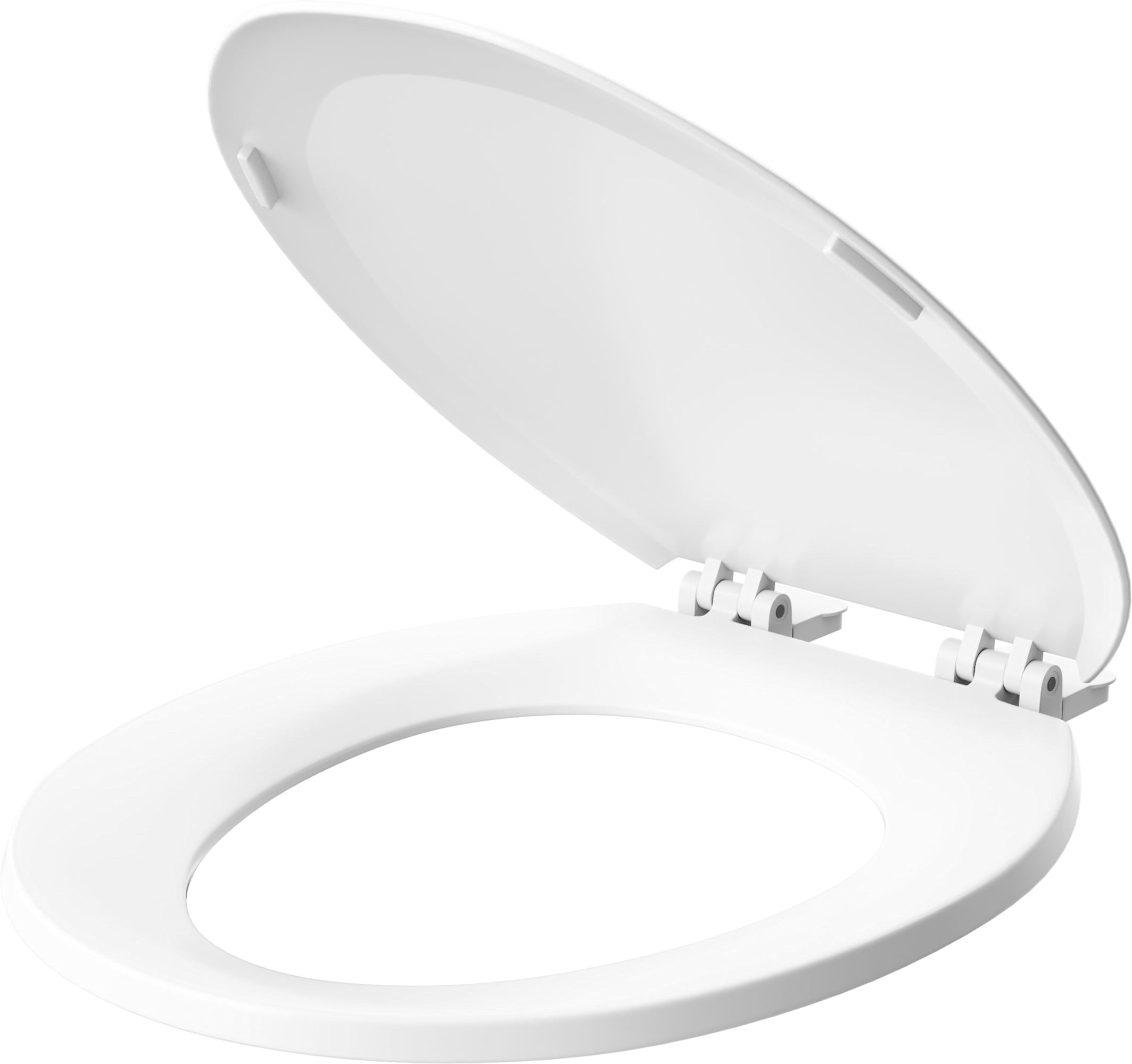 Round Closed Front Toilet Seat with Cover in White