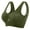 Army Green, variant on HomeDM Womens Seamless Bras - No Underwire Comfort Push Up Bras with Removable Pads Solid Color Soft Wireless Bralettes Full Coverage Yoga Sports Everyday Bras - Blue/M