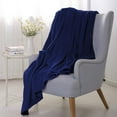 thumbnail image 7 of Sedona House Microfiber Soft Warm Lightweight Flannel Fleece Blanket 60x80 Twin Size Blue, 7 of 7