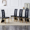 thumbnail image 2 of Noble House Modern Minimalist 4-Piece Dining Chair Set - Black Saddleback, 2 of 10