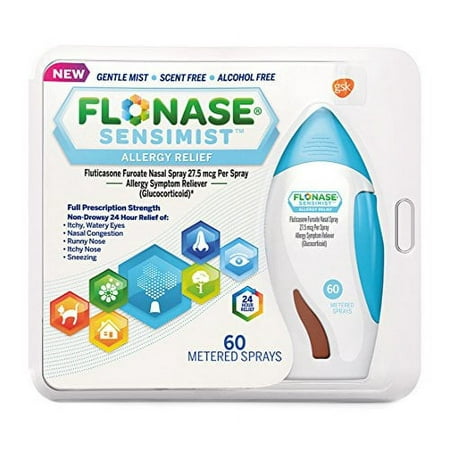 2 Pack Flonase Sensimist Allergy Relief Nasal Spray 60 Each