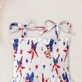 thumbnail image 4 of mgoYE Toddler July 4th Outfit Girl 4th of July Baby Girl Outfits 4th of July Outfit Independence Day Shirt Skirt Set American Flag Summer Clothes(White,5-6 Years), 4 of 5