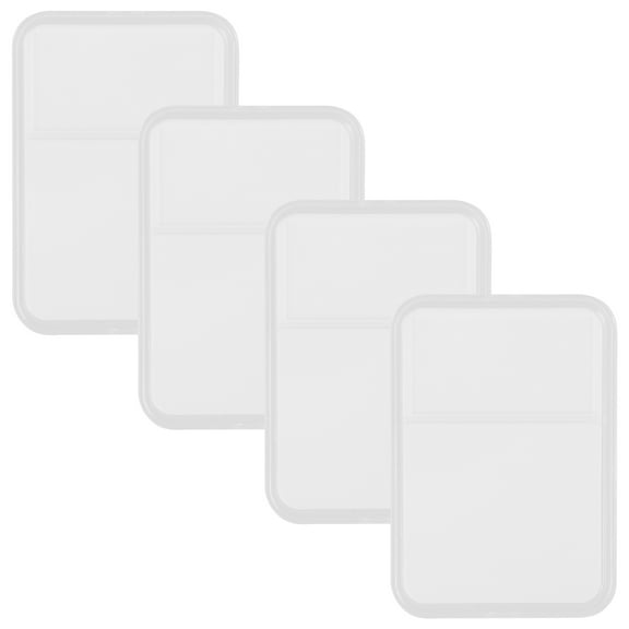 LEORX 4Pcs Rectangular Transparent Stamp Collecting Box for Home Display and Collectible Organization 3.3x2.6x0.3in