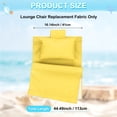 thumbnail image 3 of Uxcell Chaise Longue de Plage en Toile de Remplacement avec Coussin Jaune, 3 of 7