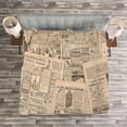 thumbnail image 3 of Ambesonne Cream Quilted Bedspread Set 3 Pcs, Fashion Magazine Woman, King Size, Cream, 3 of 3