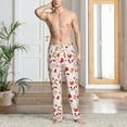 thumbnail image 5 of Uemuo Gingerbread Holiday Sweets Pattern Men's Wide Leg Palazzo Lounge Pants with Pockets Light Weight Loose Comfy Casual Pajama Pants-XX-Large, 5 of 9