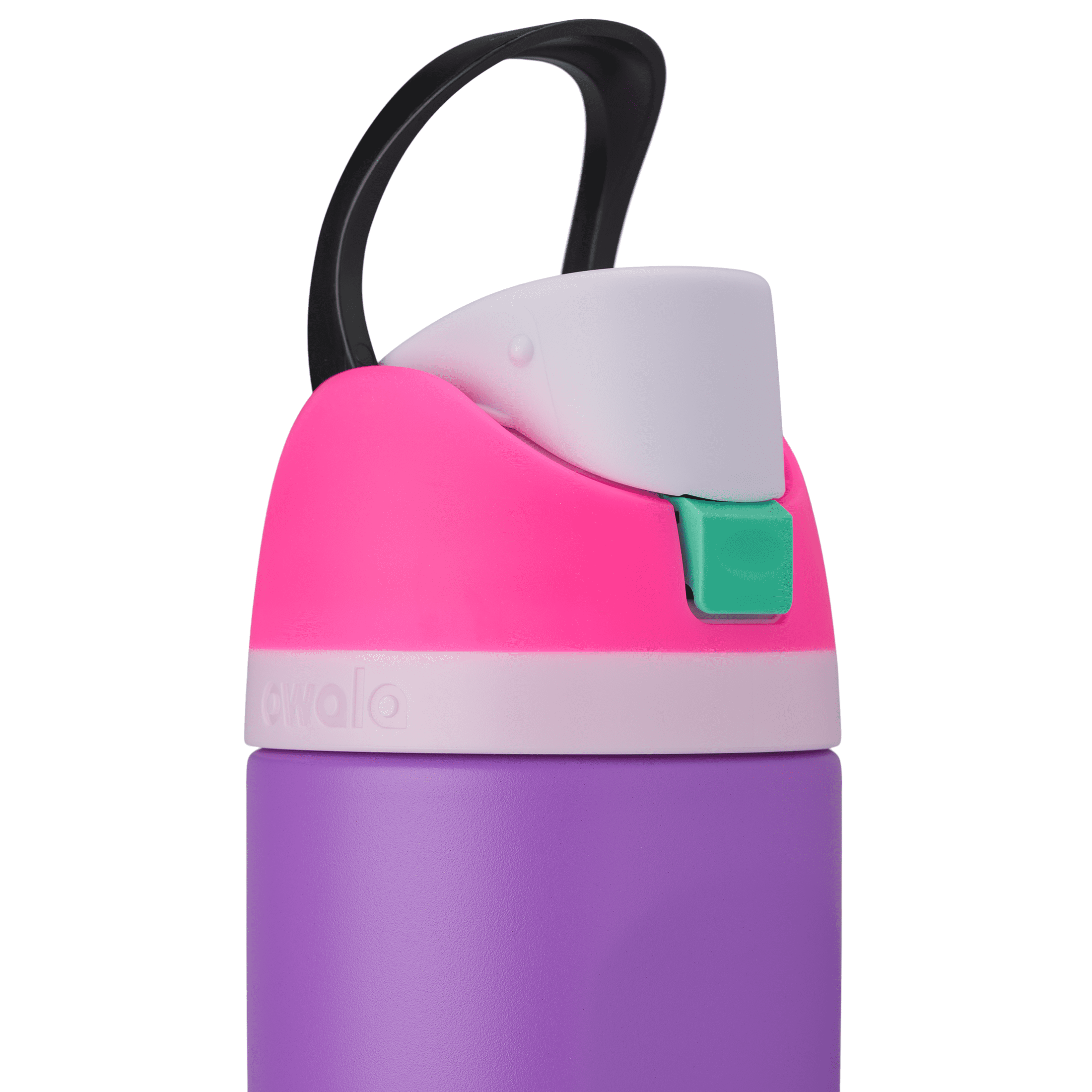 Owala FreeSip Insulated Stainless Steel Water Bottle with Straw and Carry Handle, 19 Ounce, Darling Diva Purple