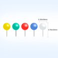 thumbnail image 2 of 100 Pieces 0.35inch Big Round Head Thumb Tacks Plastic Push Pins Thumbtacks Map Push Pins for Map Bulletin Board Cork Board and Fabric Marking (5 Colors), 2 of 5