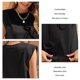 thumbnail image 4 of Blusa Sin Mangas Con Cuello Redondo, Camisetas Sin Mangas Con Almohadilla Para El Hombro, Color Suave Y Puro, Casual Para Fiestas De Citas Para Mujeres ANGGREK Negro L, 4 of 6