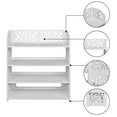 thumbnail image 5 of Zimtown White 3-Tier Wood Plastic Entryway Shoe Rack, 5 of 8