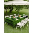 thumbnail image 4 of Outdoor Tablecloth with Umbrella Hole for Patio/Picnic/Party/Camping, Soccer Waterproof Table Cloth Rectangle Table Cover Washable, Football Vertical Stripes Turf Vibrant Green (60"x 84"), 4 of 9