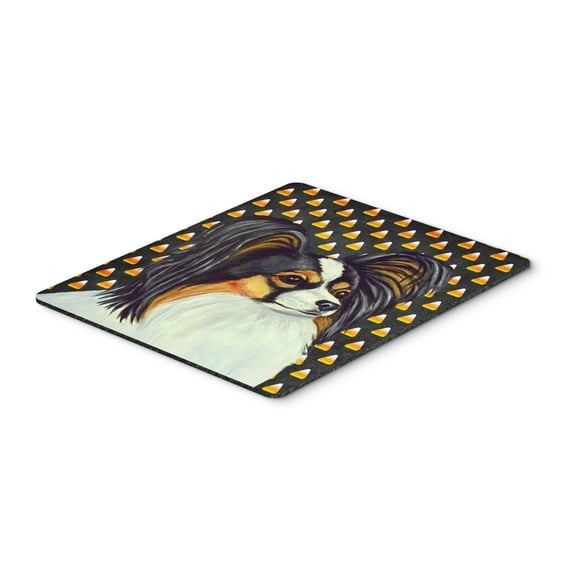 Carolines Treasures LH9040MP "Papillon Candy Corn Halloween Portrait Mouse Pad Hot Pad or Trivet" Large multicolor