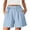 #H-Light Blue, variant on ZHYou Womens Shorts Elastic Waist Pull On Lightweight High Waisted Side Tie Soft Casual Summer Shorts with Pockets