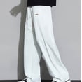 thumbnail image 5 of Afuyipoi Mens Track Pants Summer Ice Silk Draped Solid Color Casual Straight Leg Thin Breathable Quick Dry Sports Trousers Size M-4XL Green Size 3XL, 5 of 5