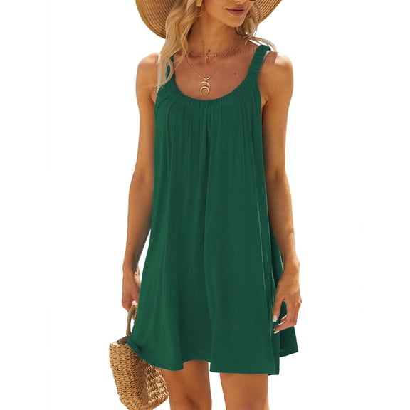 Baeitkot Women's Beach Dress Bikini Beachwear Coverups Casual Vacation Short Summer Halter Dresses