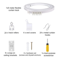 thumbnail image 4 of 5 Metre Bendable Ceiling Curtain Rail, Flexible Ceiling Curtain Rail, Curtain Rail, Accessories, Cur white plastic, 4 of 7
