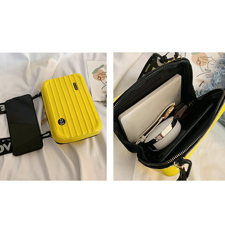 Jaspee Women Mini Suitcase Shape Crossbody Bag Shoulder Bag with