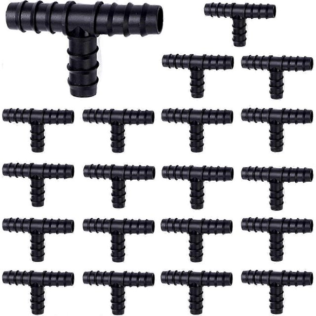20pcs Connecteurs de Tuyaux pour 16 mm Systme d'Irrigation Tee, Ts Raccord d'Irrigation 16mm pour Tubes, Assortiments de Connecteurs de Tuyau Outil D'
