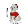 thumbnail image 7 of Zawou Cute Christmas Dog Figurine with Santa Hat, Resin Tabletop Decor for Holiday, Christmas Xmas Chihuahua Holiday Dog Ornaments, Full Color, size C, 7 of 7