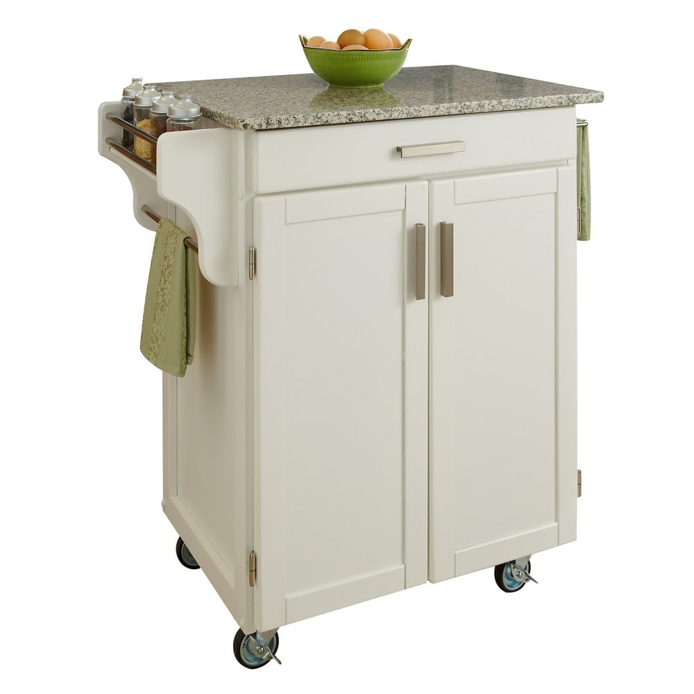 Cuisine Cart White Finish SP Granite Top
