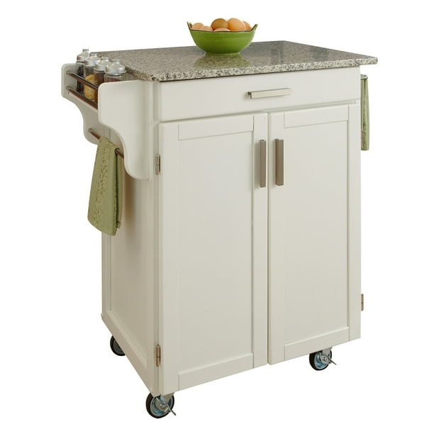 Cuisine Cart White Finish SP Granite Top
