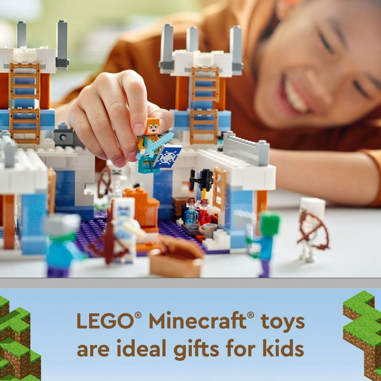 LEGO Minecraft The Ice Castle Toy 21186 with Zombie & Skeleton