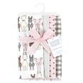 thumbnail image 2 of Hudson Baby Cotton Poly Flannel Burp Cloths Multipack, Farm Friends Pink 8-Pack, One Size, 2 of 6