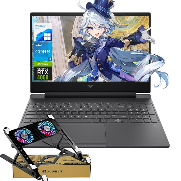 HP Victus 15 Intel i5-13420H (Beats Intel i7-12650H), NVIDIA RTX 4050 Gaming Laptop, 15.6 FHD 144Hz IPS, 32GB RAM, 1TB SSD, Wi-Fi 6, Backlit KB, Win11 Home, Bundle with PCO Notebook Folding Radiator