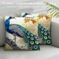 thumbnail image 3 of Orinice Peacock Feathers Graphic Decorative Throw Pillow Cover for Home, Couch, Living Room, Bed, Sofa, Car - 1PC 20x20in, 3 of 5