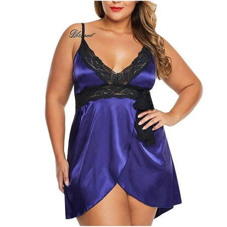BSDJILFG 50% Clearance Off  Sexy Loungewear for Womne V Neck Sleevelss Mini Dress for Women Plus Size Lingerie Tummy Control for Women Clearance