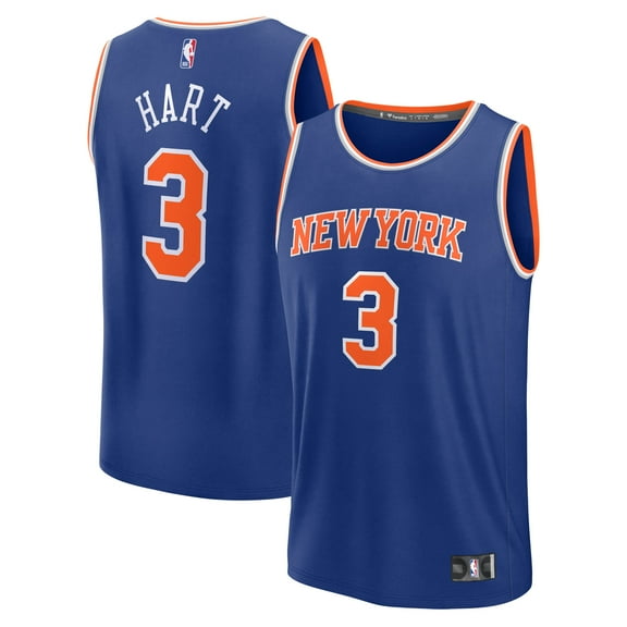 Youth Fanatics Josh Hart Blue New York Knicks Fast Break Replica Player Jersey - Icon Edition