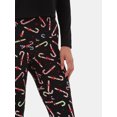 thumbnail image 4 of No Boundaries Holiday Printed Ankle Leggings, Women's and Women's Plus, 4 of 5