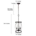 thumbnail image 3 of LNC Rustic 3-Light Bronze Farmhouse Cylinder LED Pendant Light Lantern Chandelier Kitchen Island Light, 3 of 13
