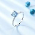 thumbnail image 2 of Blue Topaz Engagement for Women Ring Sterling Silver Ginger Lyne Collection, 2 of 5