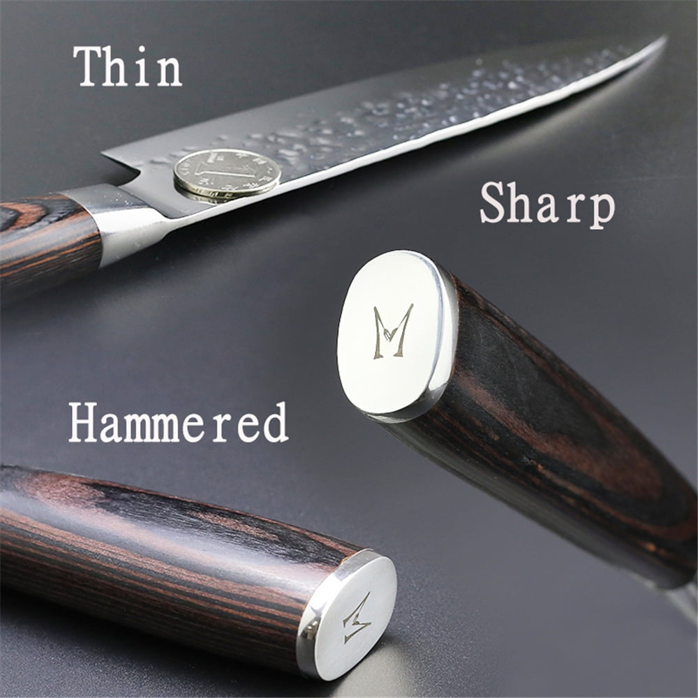4-Piece Forged Chef Knife for Kitchen High Carbon Stainless Steel Japanese Knife Set with Sheath Sharp Meat Cutting Vegetable Slicing Cutter