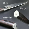 thumbnail image 2 of Juego de Cuchillos de Cocina Cuchillos Chef Santoku Cuchillos Japoneses de Acero Inoxidable Cuchillos Utilitarios con Hoja Martillada Forjada Ultra Afilada para Cortar, Rebanar y Cortar, 2 of 7