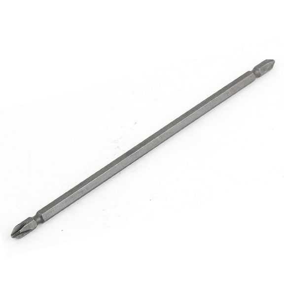 Unique Bargains Double End Magnetic Tip Phillips Screwdriver Bit Set Silver Tone 8" long