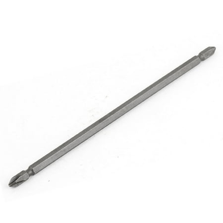 Unique Bargains Double End Magnetic Tip Phillips Screwdriver Bit Set Silver Tone 8