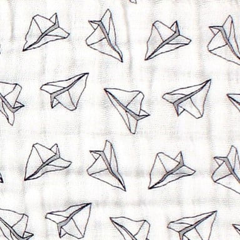 Hudson Baby Infant Boy Muslin Cotton Sleeveless Wearable Sleeping Bag, Sack, Blanket, Paper Airplane, 12-18 Months
