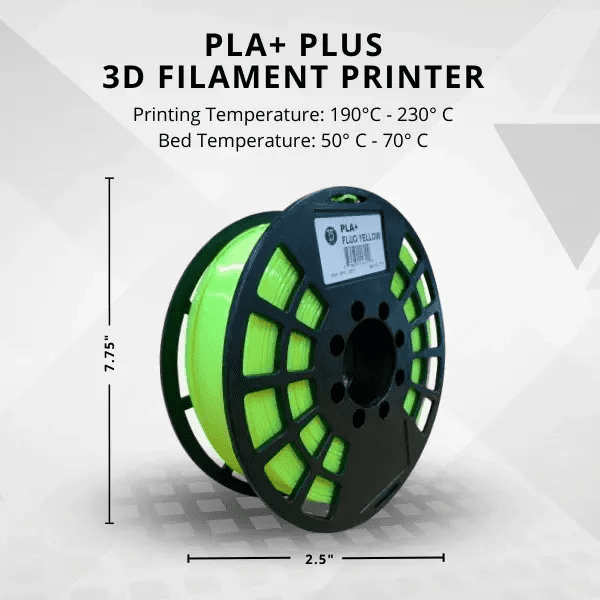 IIID MAX | Fluorescent Yellow PLA Plus Filament | 1kg - 1.75mm