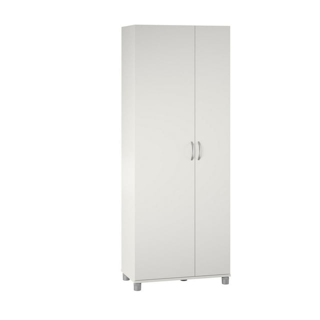 Grand meuble de rangement asymétrique Lory de SystemBuild, blanc