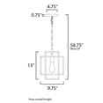 thumbnail image 2 of Maxim Liner 9 3/4" Wide Black Geometric Boxes Mini Pendant, 2 of 4