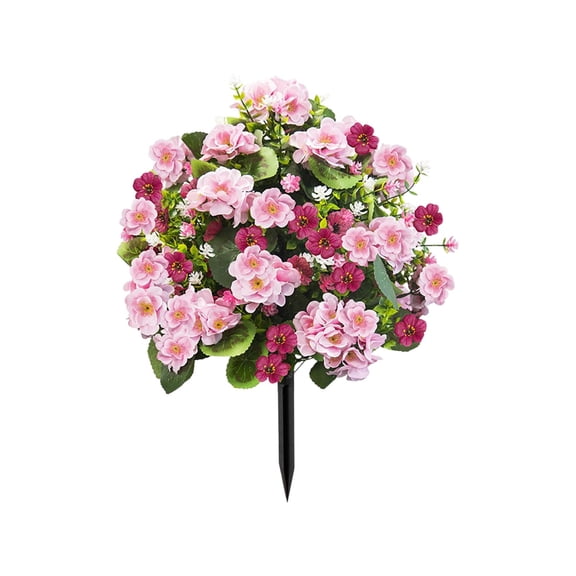 Artificial Outdoor Flower Ground Arrangement - Realistic Potted Fake Plants for Patio, Garden, Balcony & Home Decor