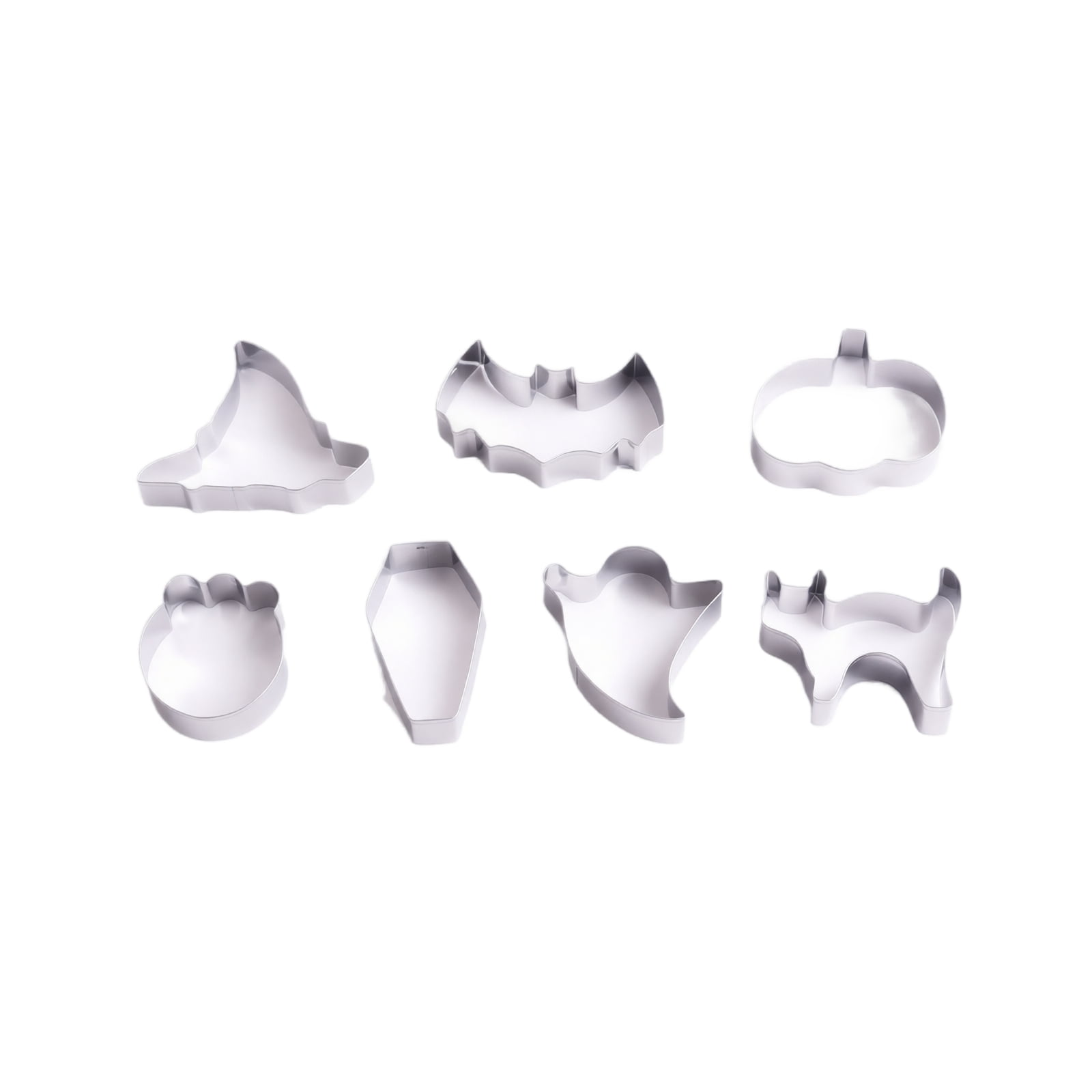 Halloween Cookie Cutters Stainless Steel Metal Press Molds for Festive Baking Holiday Party Decor and Homemade Biscuit Making Essential Kitchen Gadgets 7 Pcs