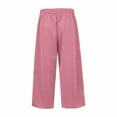 thumbnail image 4 of Mohiass Summer Capri Pants for Women, Casual Pull On Womens Capris with Pockets, Women's Casual Pants & Capris, Ladies Capris Pink XL, 4 of 6